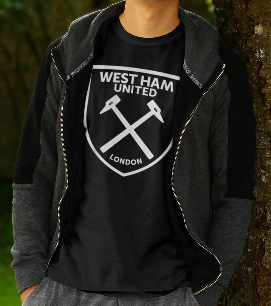 West Ham United London Mens Pocket Crest Nav T-Shirt