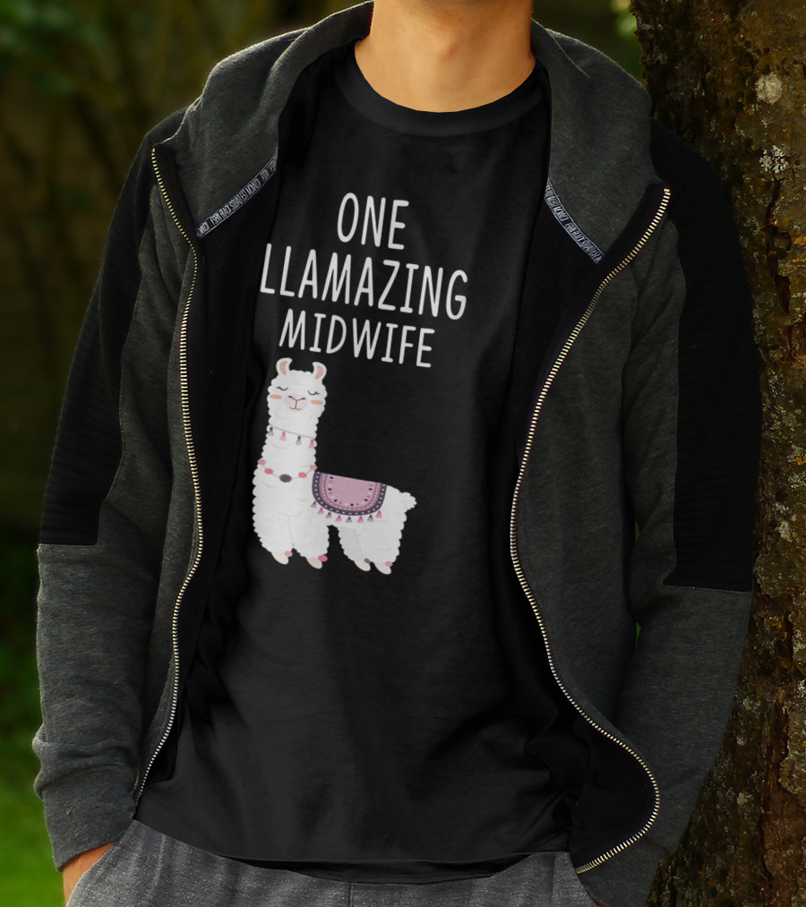 One Llamazing Midwife Llama T-Shirt