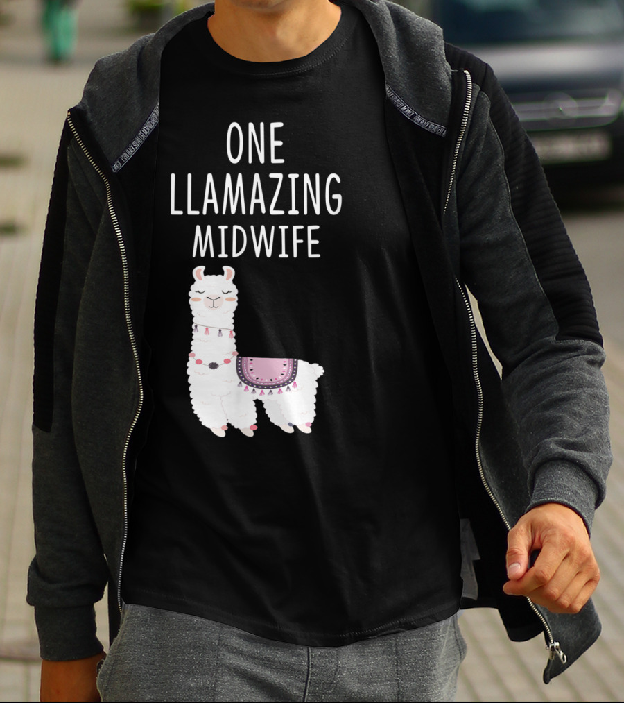 One Llamazing Midwife Llama T-Shirt