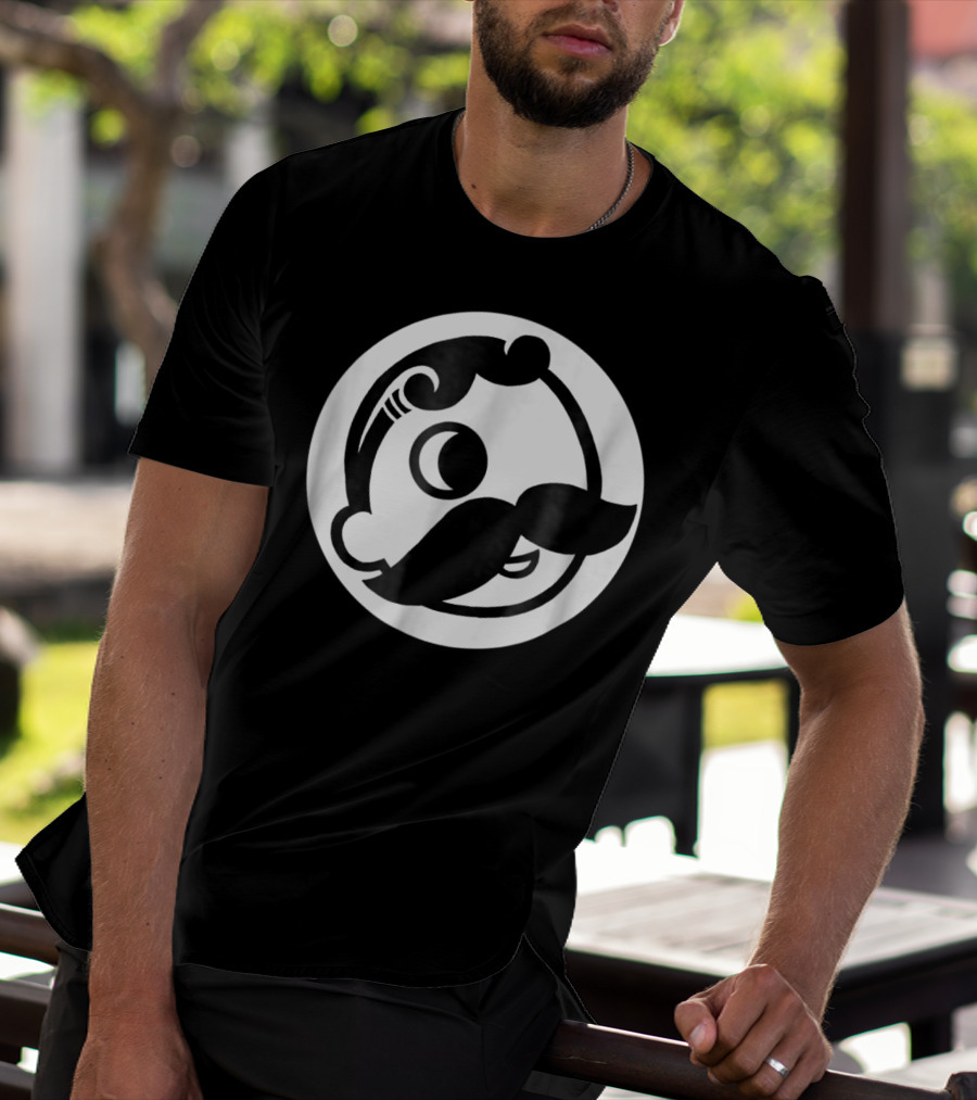 Natty Boh Mascot Icon Mustache Circle T-Shirt