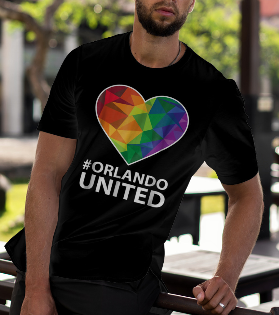 Orlando United Be Strong Multicolored Heart T-Shirt