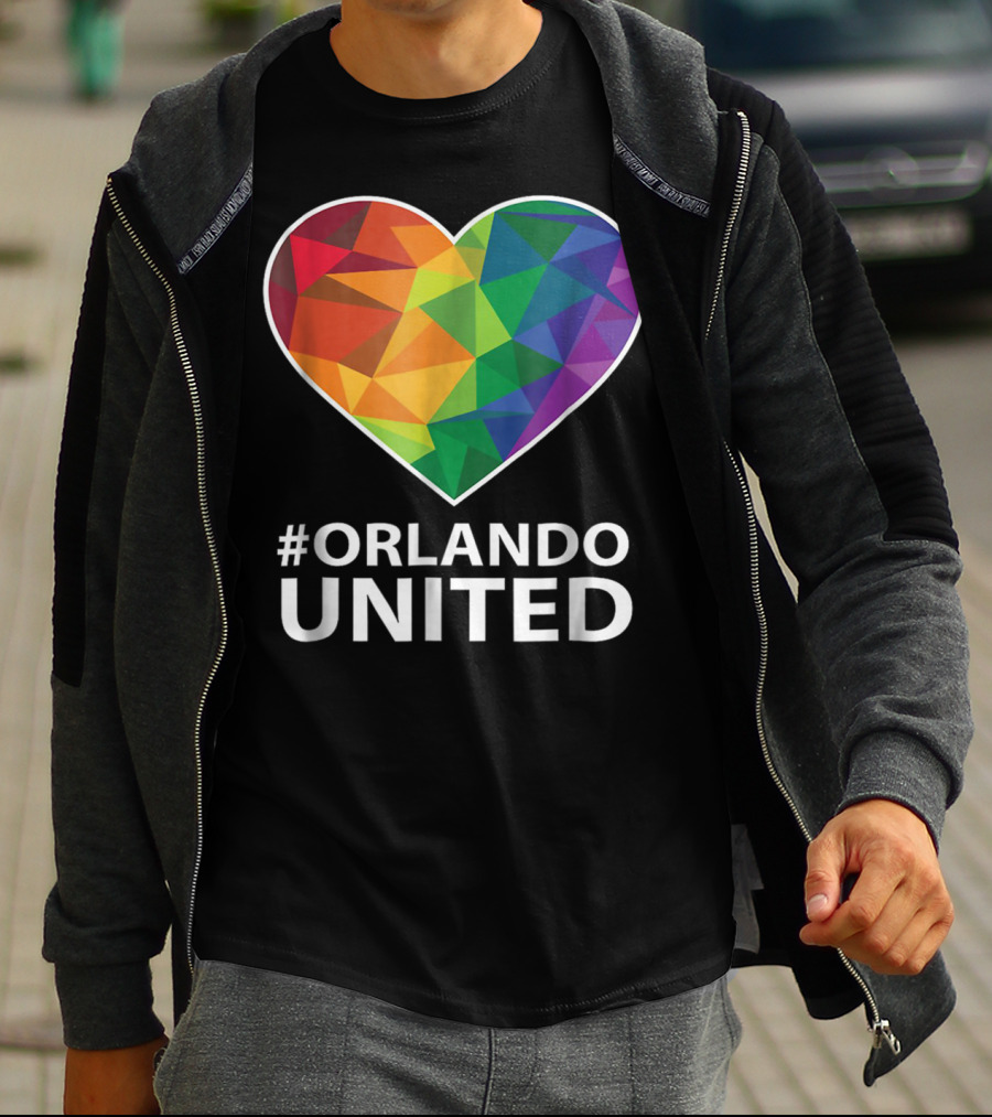 Orlando United Be Strong Multicolored Heart T-Shirt