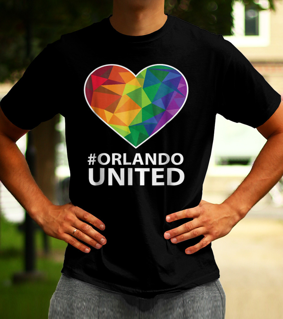 Orlando United Be Strong Multicolored Heart T-Shirt