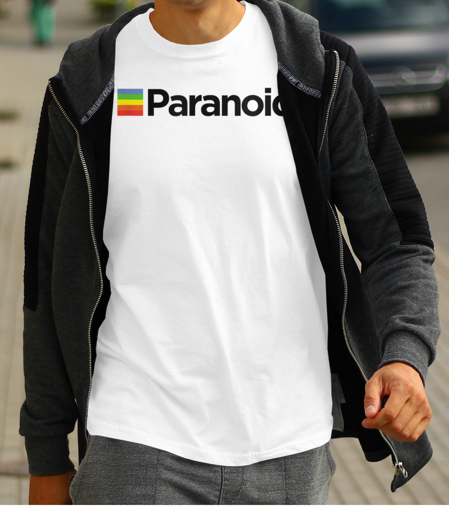 Paranoid Aesthetic Rainbow Stripe Vaporwave Vintage Fashion T-Shirt