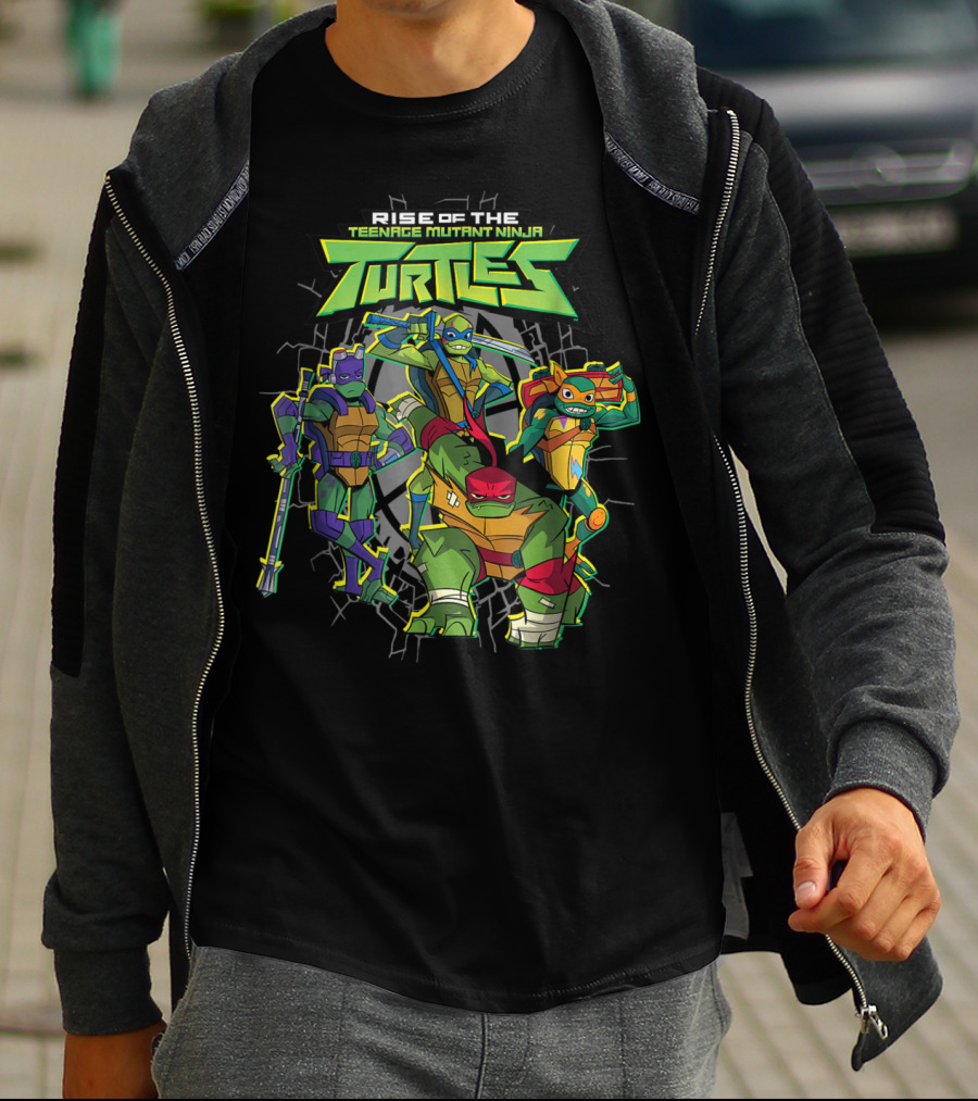 Rise Of The Teenage Mutant Ninja Turtles Team Action Poses T-Shirt