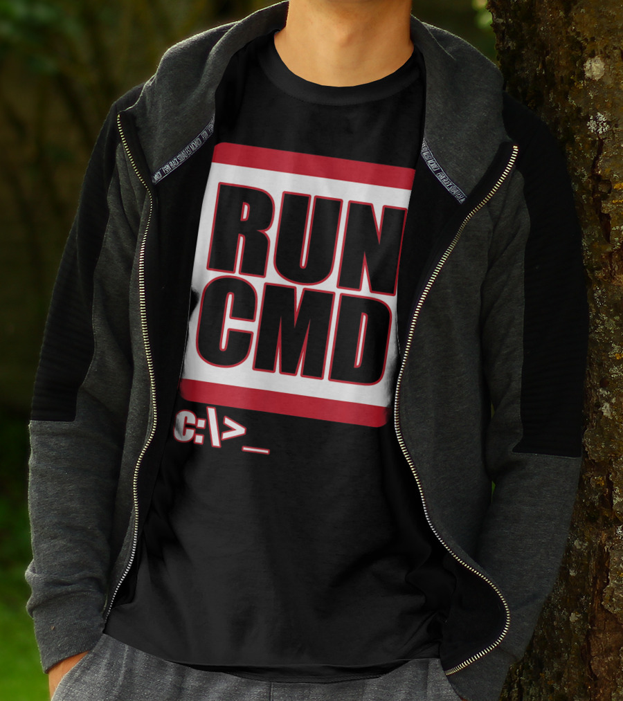 RUN CMD C:\> Funny Computer Science Nerd Coder T-Shirt
