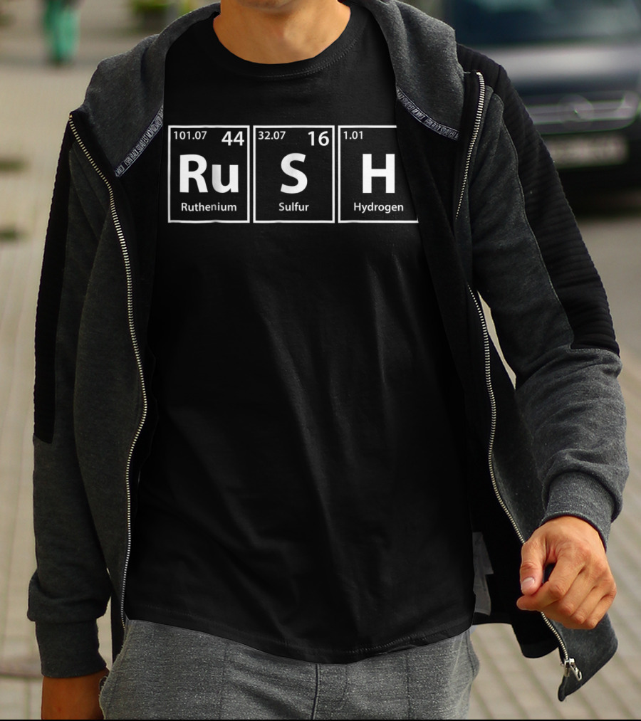 RuSH Elements Ruthenium Sulfur Hydrogen Periodic Table T-Shirt
