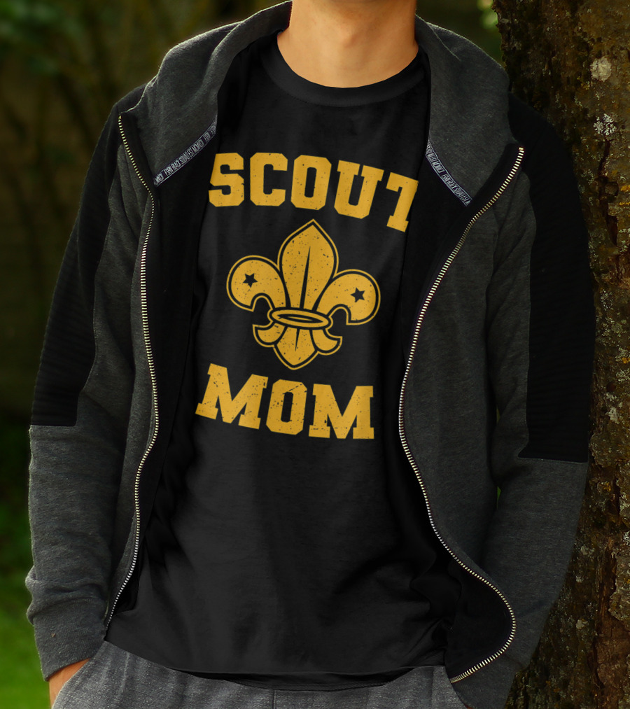 Scout Mom Scout Scouting Member Supporter Fleur-de-Lis T-Shirt