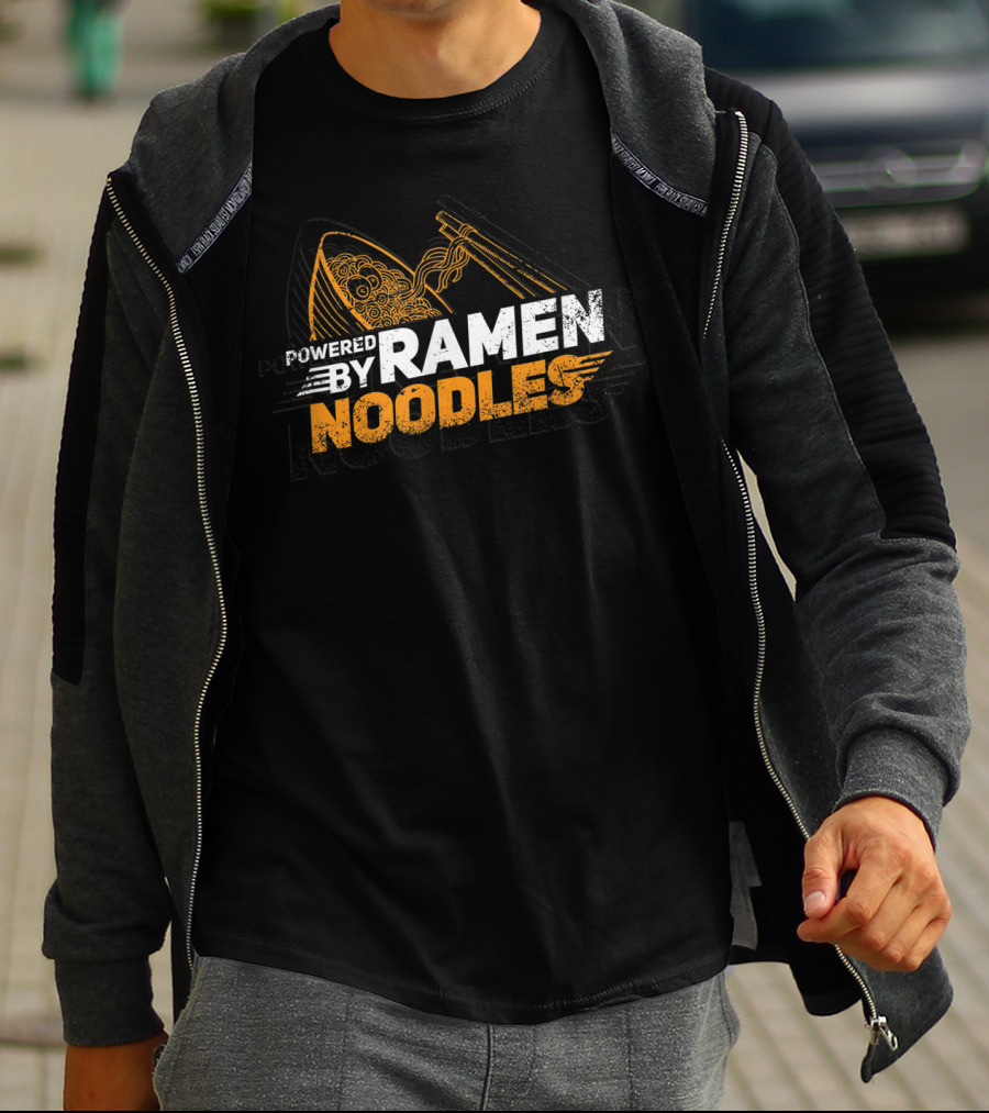 Powered By Ramen Noodles Japanese Kawaii T-Shirt