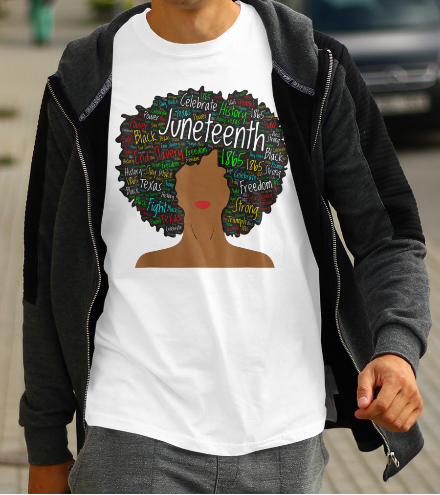 Juneteenth Colorful Afro End Slavery Freedom 1865 Celebrate History T-Shirt