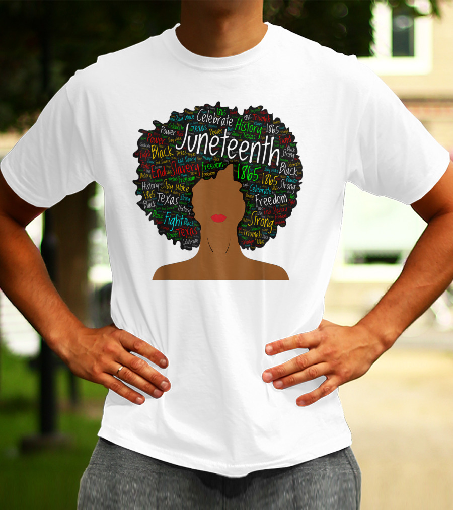 Juneteenth Colorful Afro End Slavery Freedom 1865 Celebrate History T-Shirt