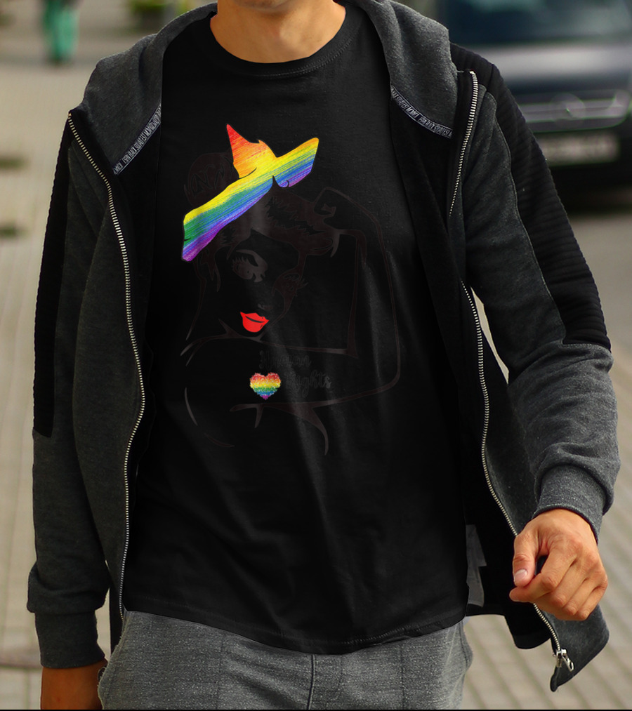 Lady Human Rights Rainbow Pride Iconic Empowerment T-Shirt