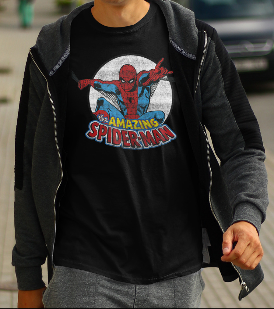 Marvel The Amazing Spider Man Vintage Circle T-Shirt