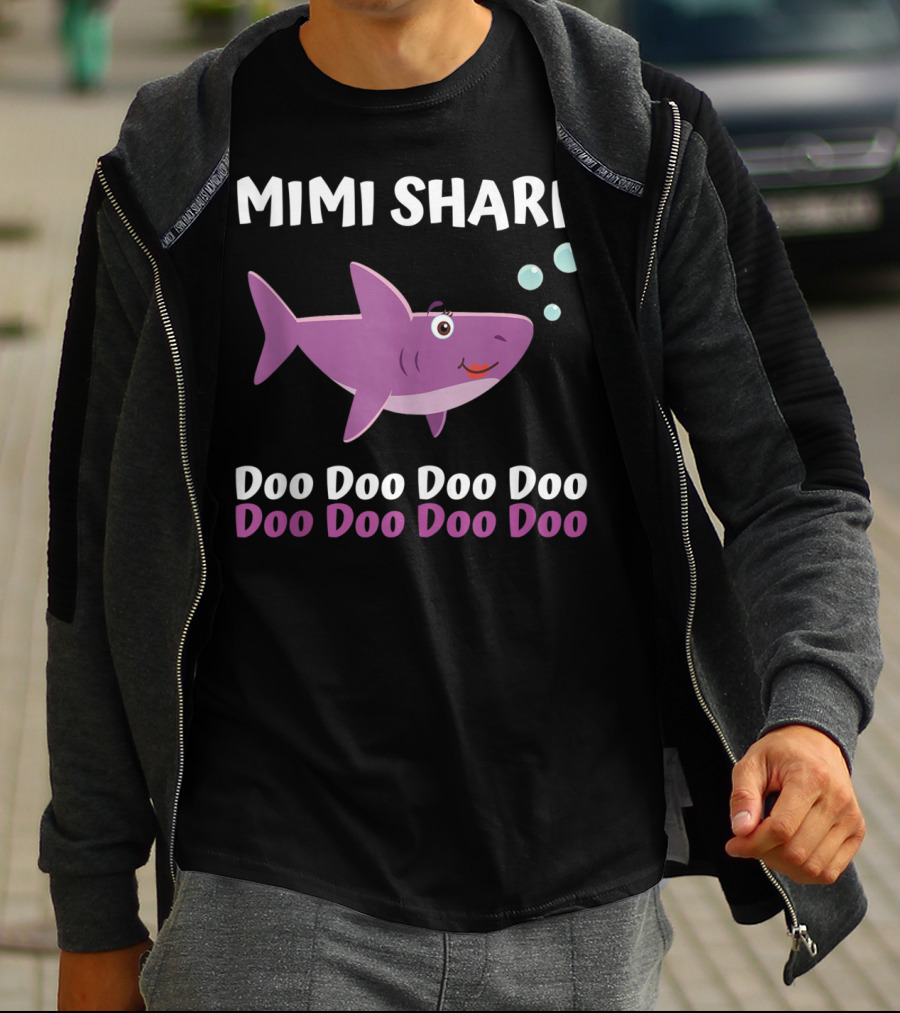 Mimi Shark Doo Doo Doo Doo Matching Family Shark Set T-Shirt