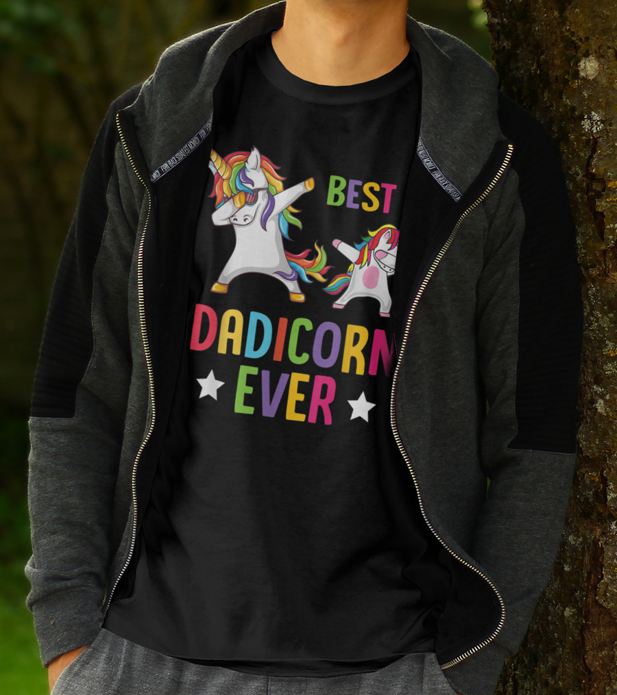 Best Dadicorn Ever Dabbing Unicorn Dad Father T-Shirt