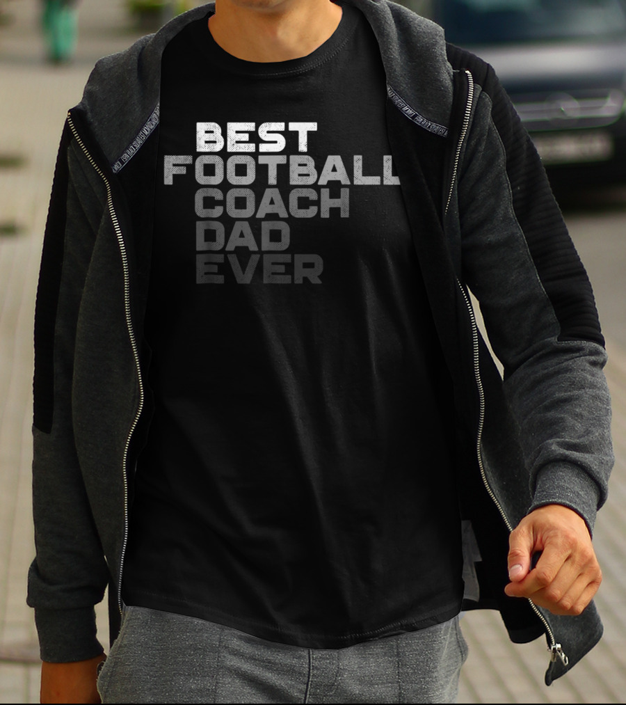 Best Football Coach Dad Ever Mens Football Coach T-Shirt
