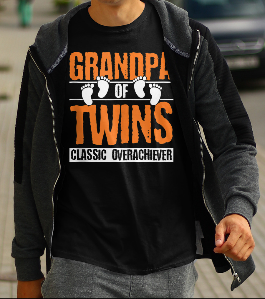Grandpa Of Twins Classic Overachiever T-Shirt