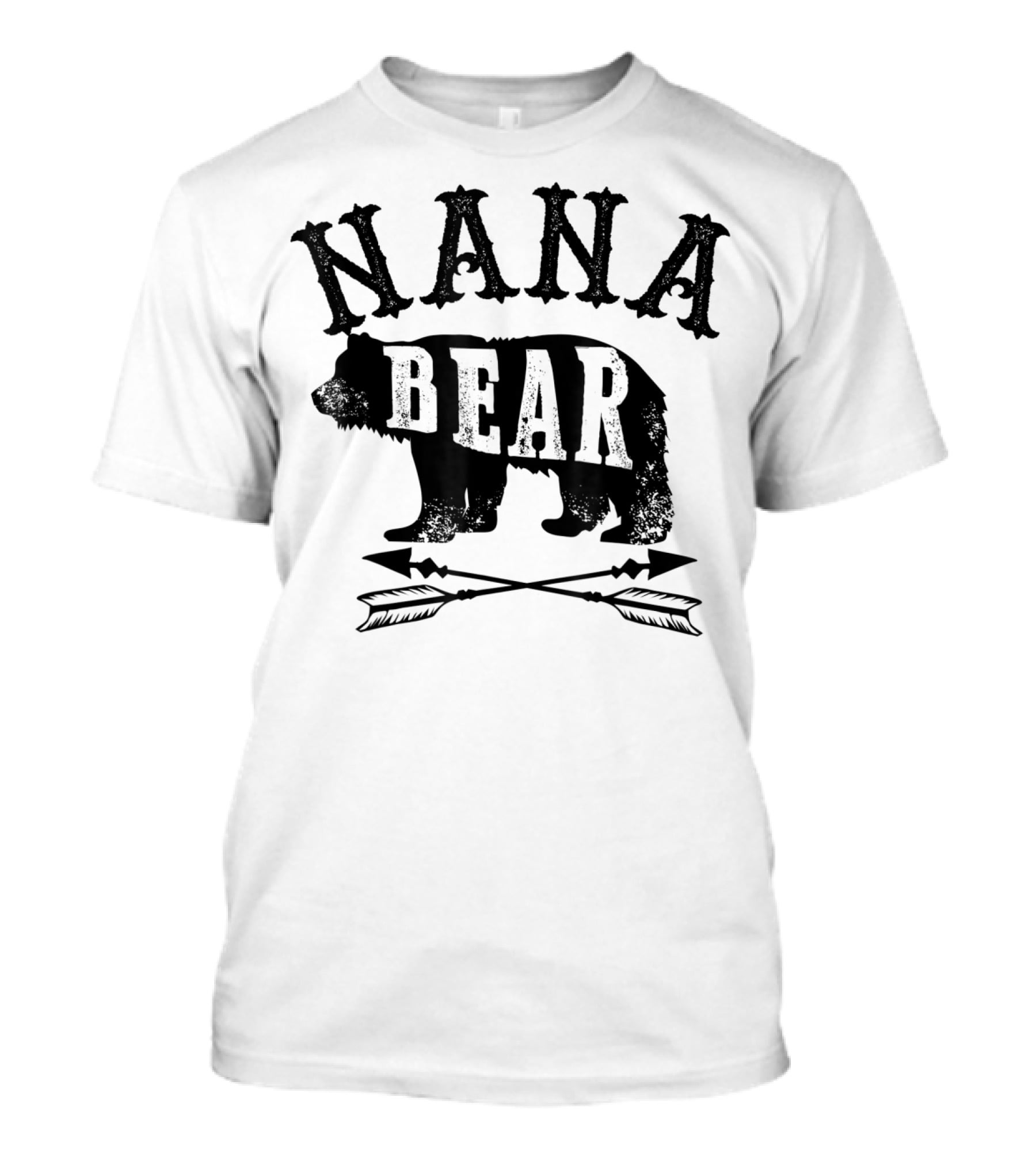 Nana Bear Grandmother Birthday Celebrations With Bear Silhouette And Arrows T-Shirt