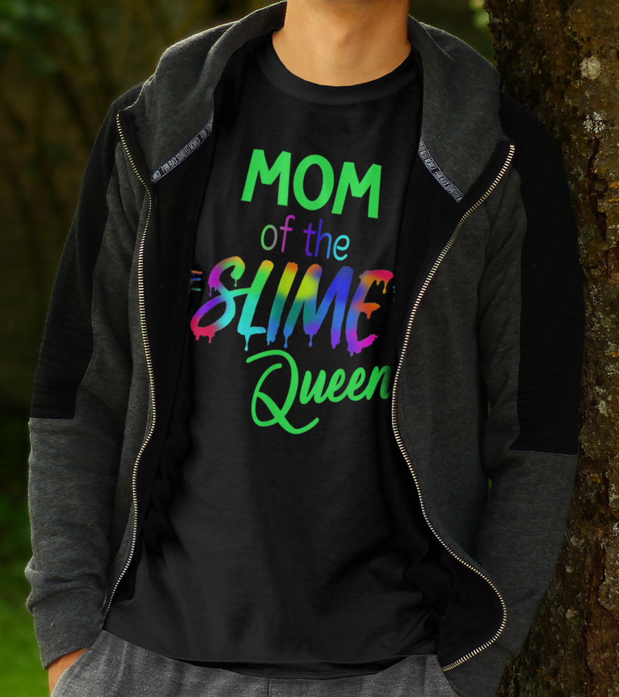Mom Of The Slime Queen Birthday Outfit Matching Out T-Shirt