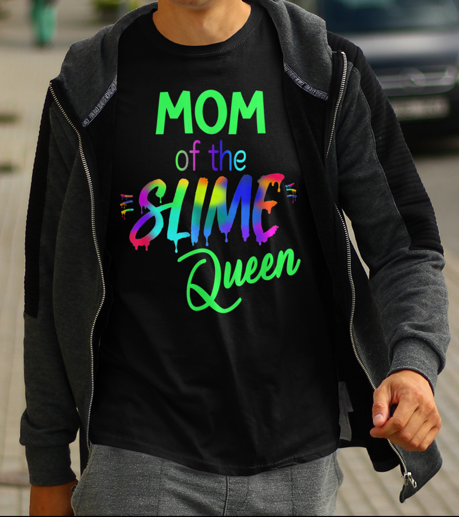 Mom Of The Slime Queen Birthday Outfit Matching Out T-Shirt