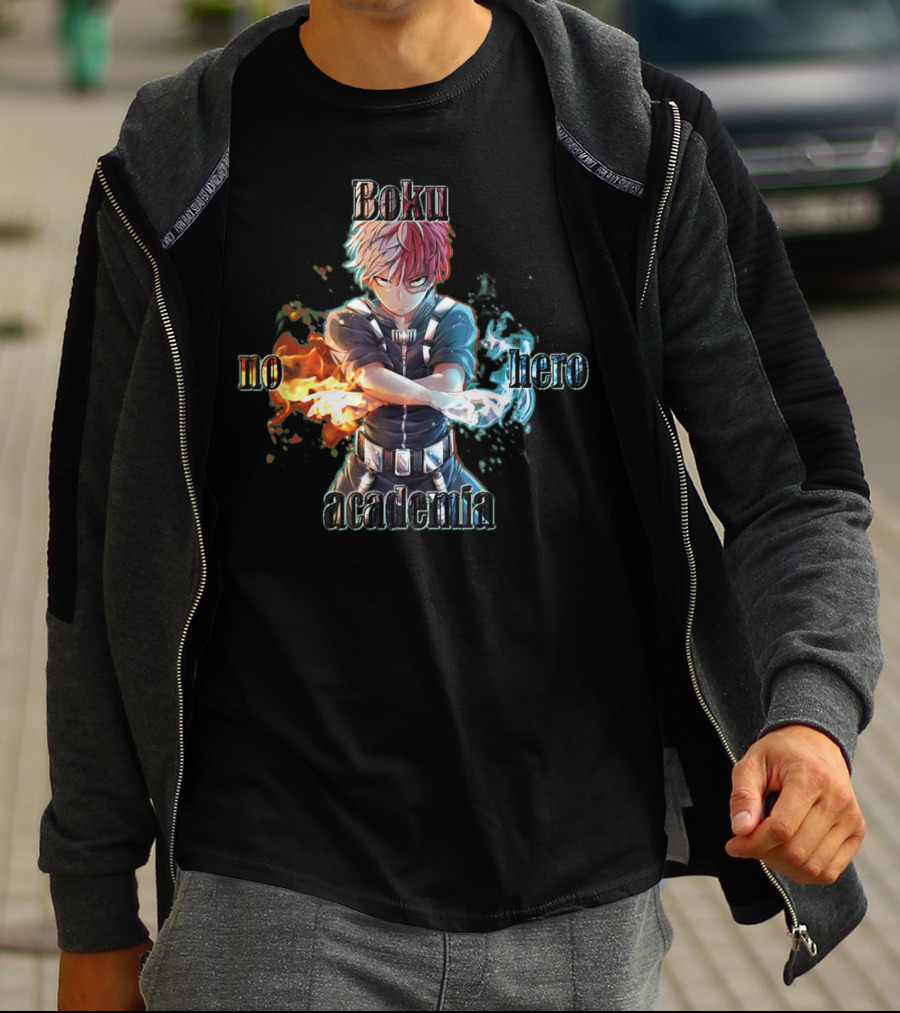 Shoto Todoroki Boku No Hero Academia Fire And Ice Power T-Shirt