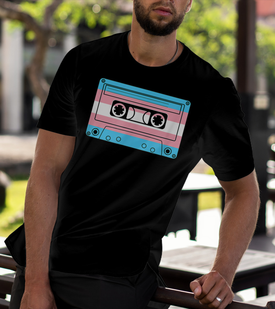 Transgender Pride Month Trans Flag Cassette Tape T-Shirt