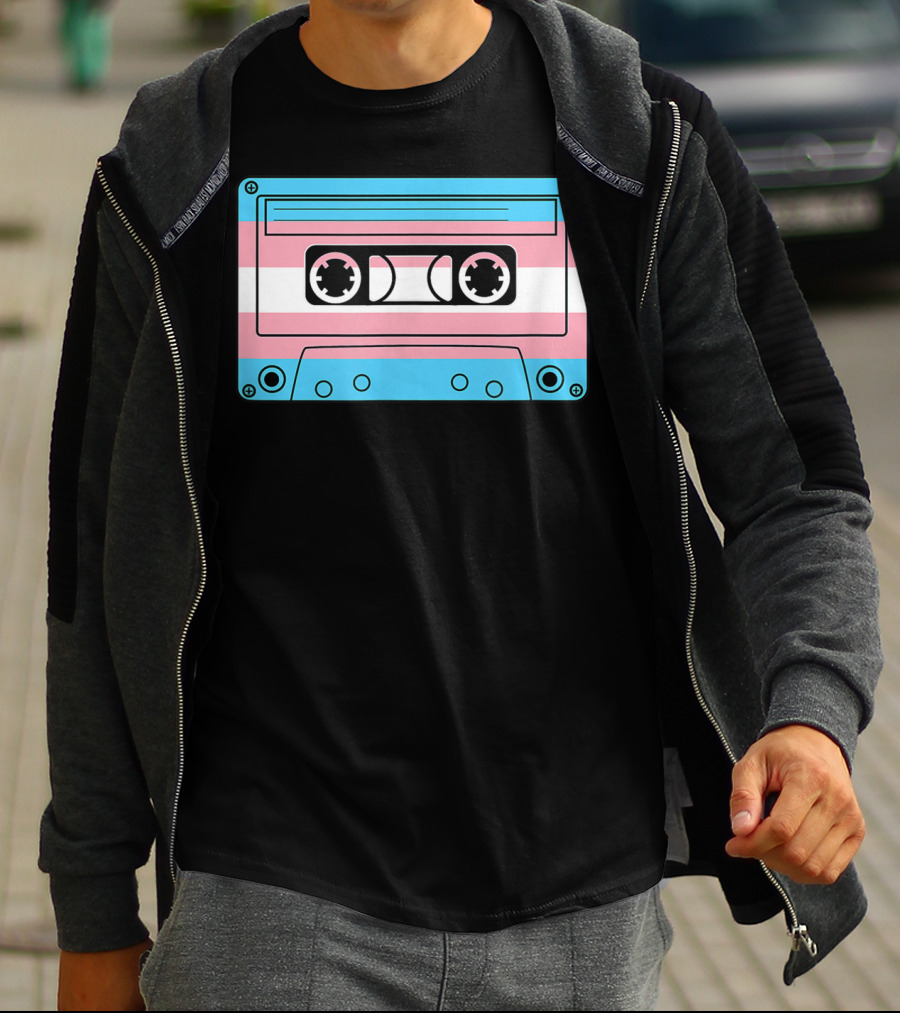 Transgender Pride Month Trans Flag Cassette Tape T-Shirt