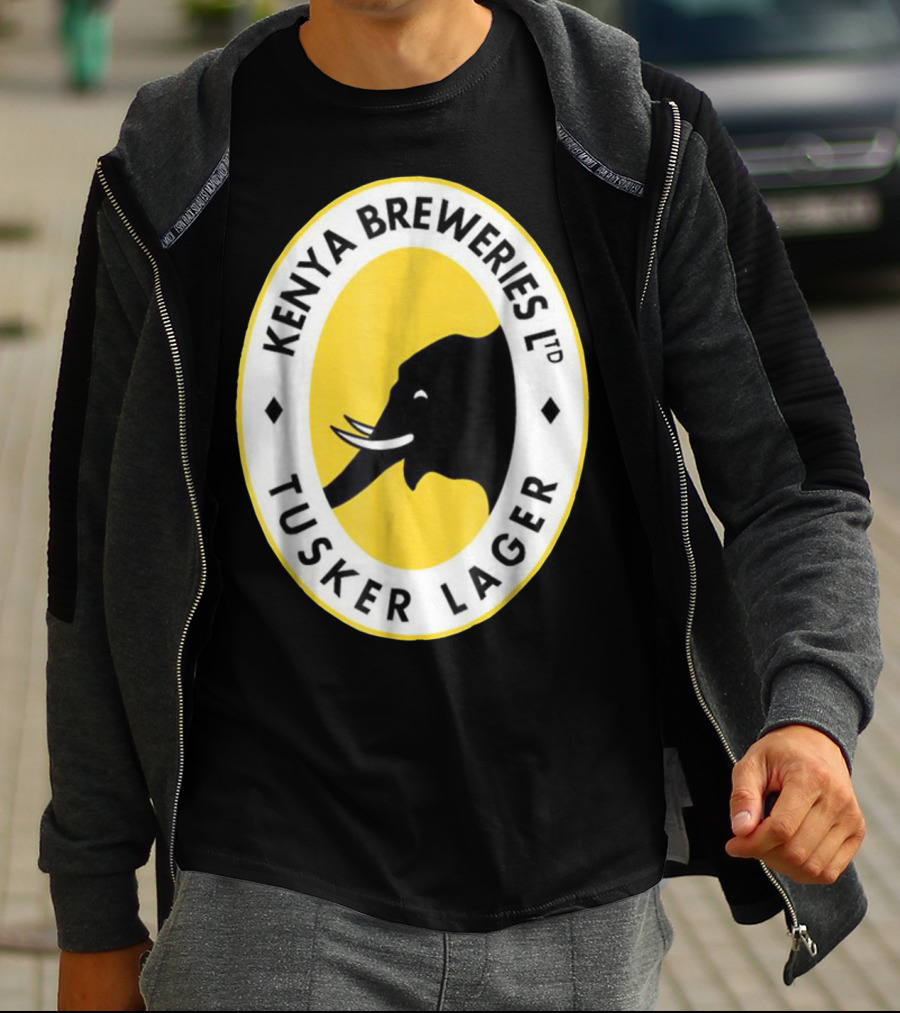 Kenya Breweries Ltd Tusker Lager African Elephant Icon T-Shirt