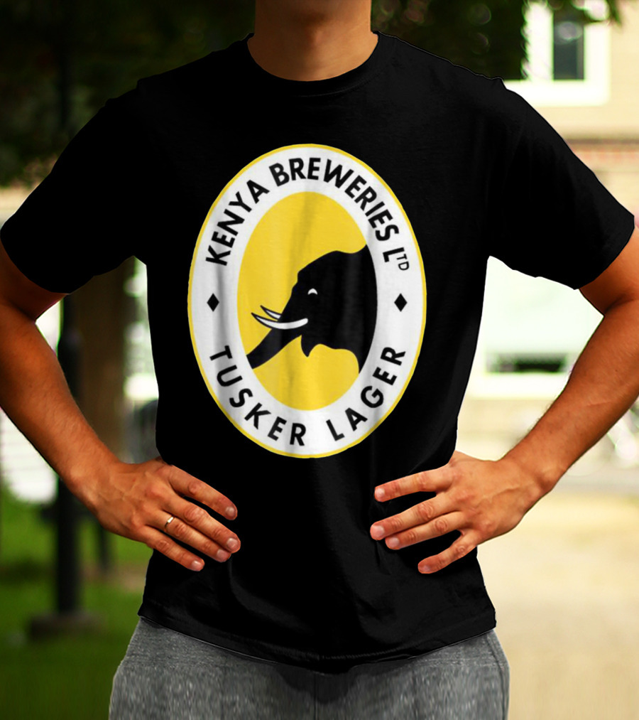 Kenya Breweries Ltd Tusker Lager African Elephant Icon T-Shirt