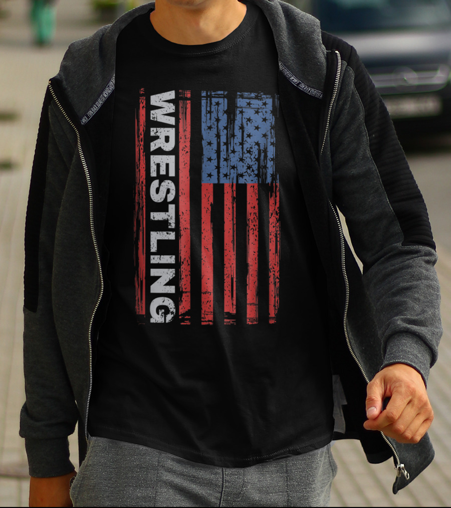 Wrestling USA Flag T-Shirt