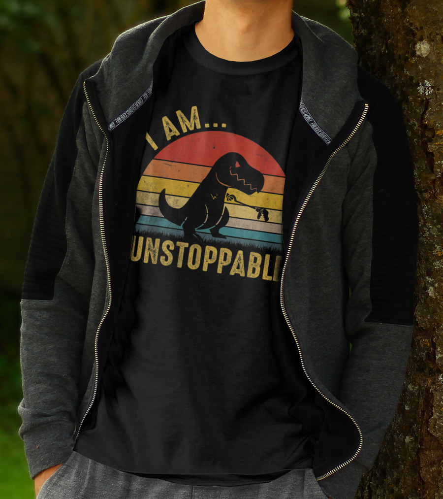 I Am Unstoppable Vintage Funny Rex Dinosaur T-Shirt