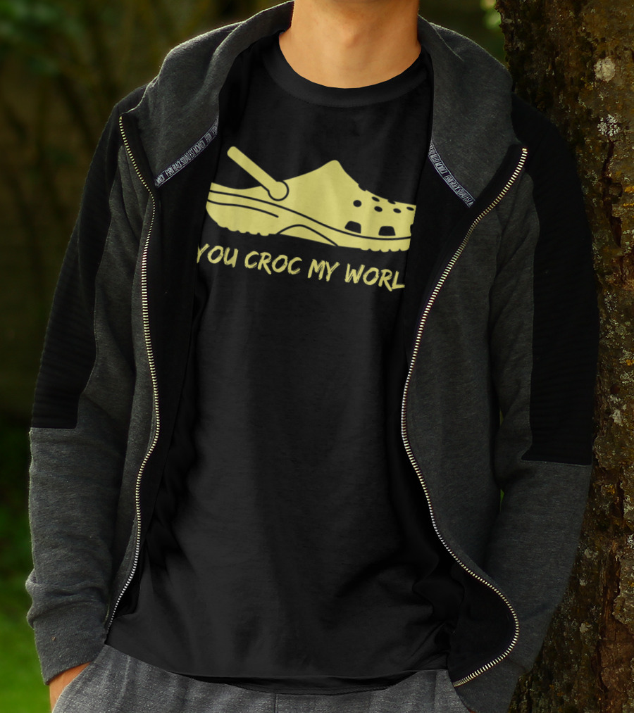You Croc My World Yellow Crocs Iconic Footwear Playful T-Shirt