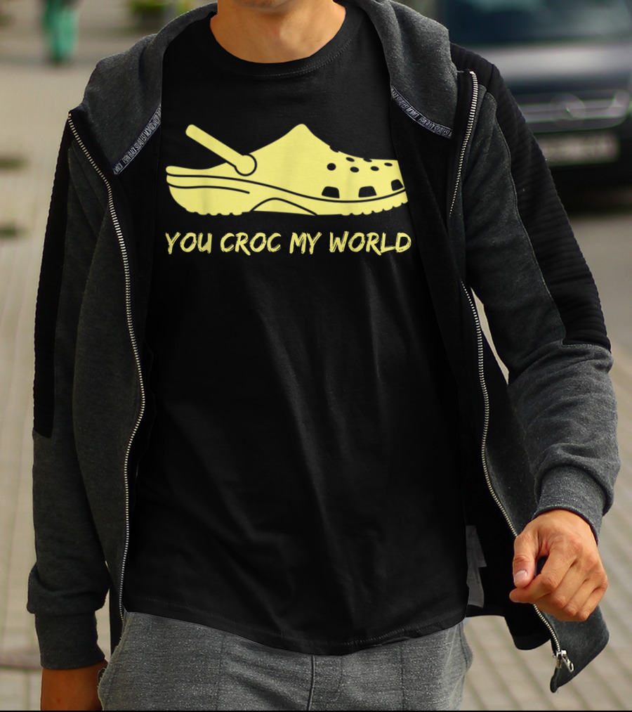 You Croc My World Yellow Crocs Iconic Footwear Playful T-Shirt