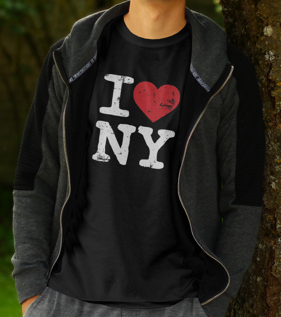 I Love NY Vintage Black Souvenir Tourism T-Shirt