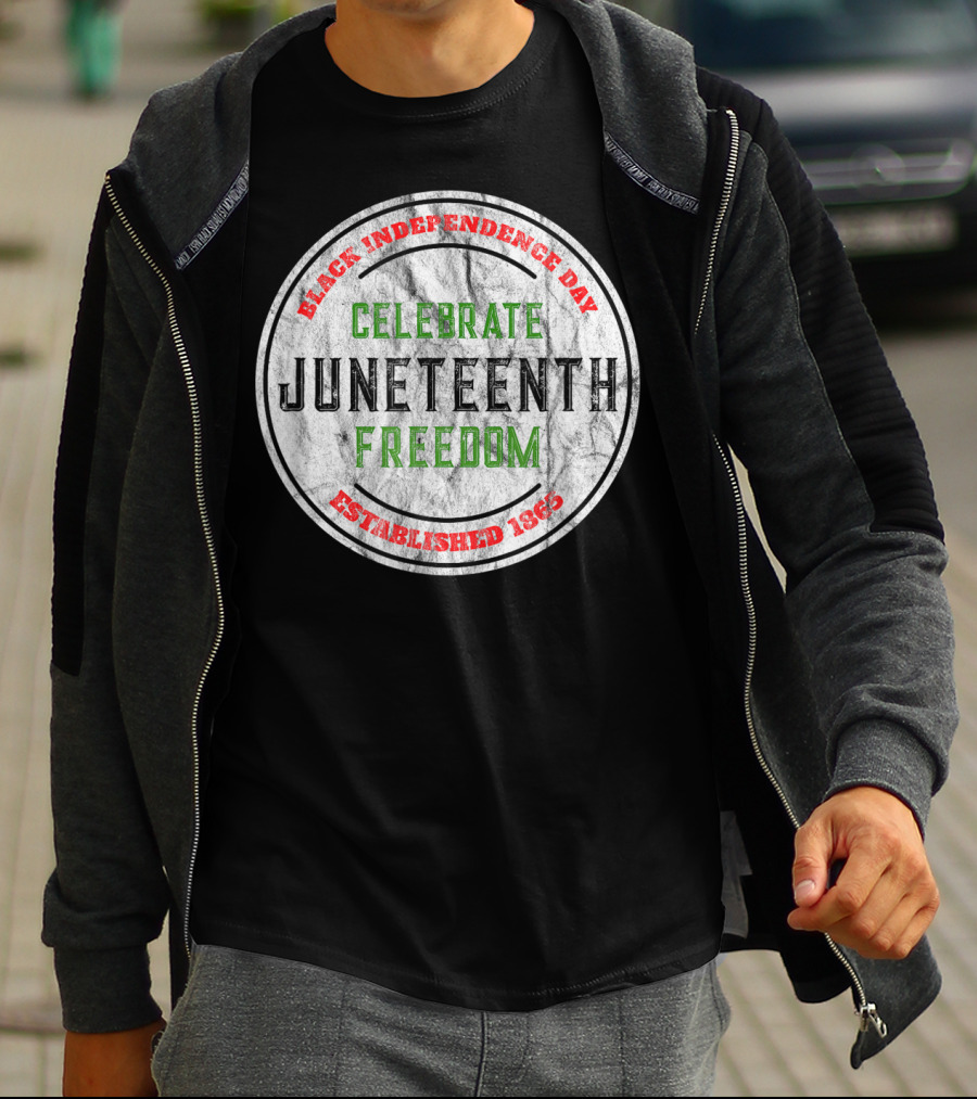 Black Independence Day Celebrate Juneteenth Freedom Established 1865 T-Shirt