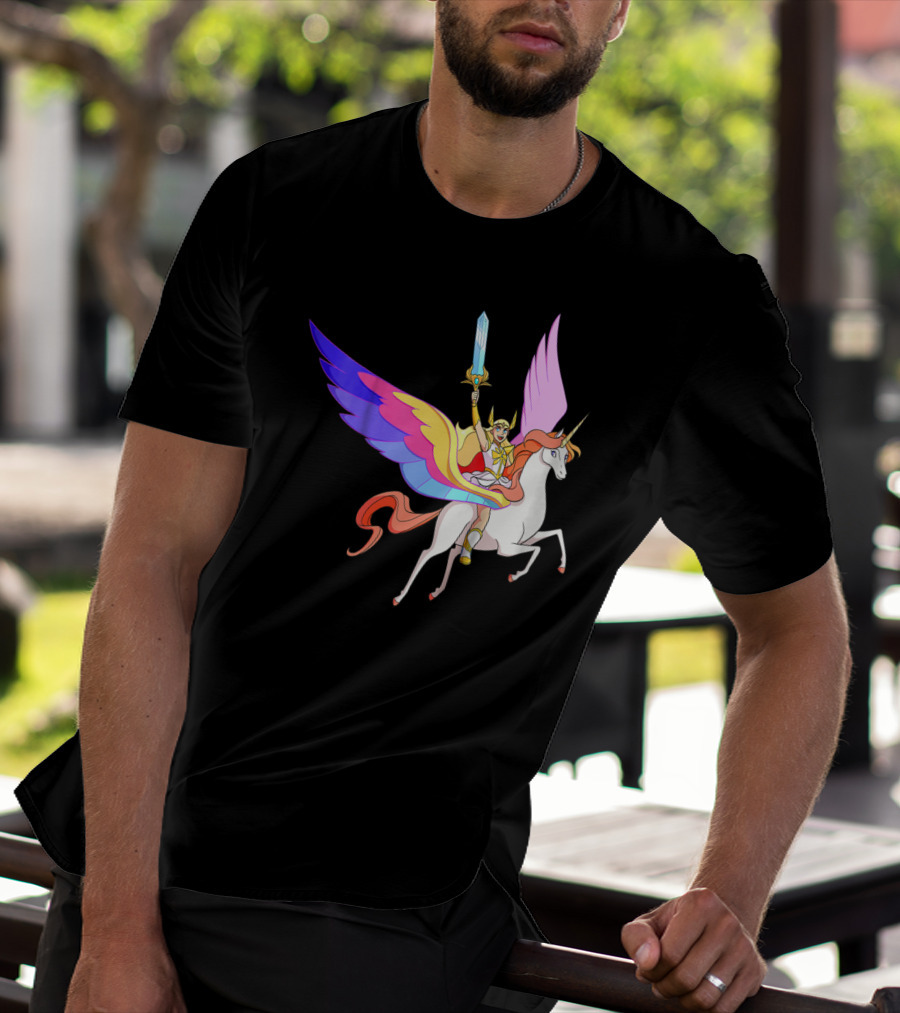 She Ra Kids DreamWorks Action Adventure With Swift Wind Pegasus T-Shirt