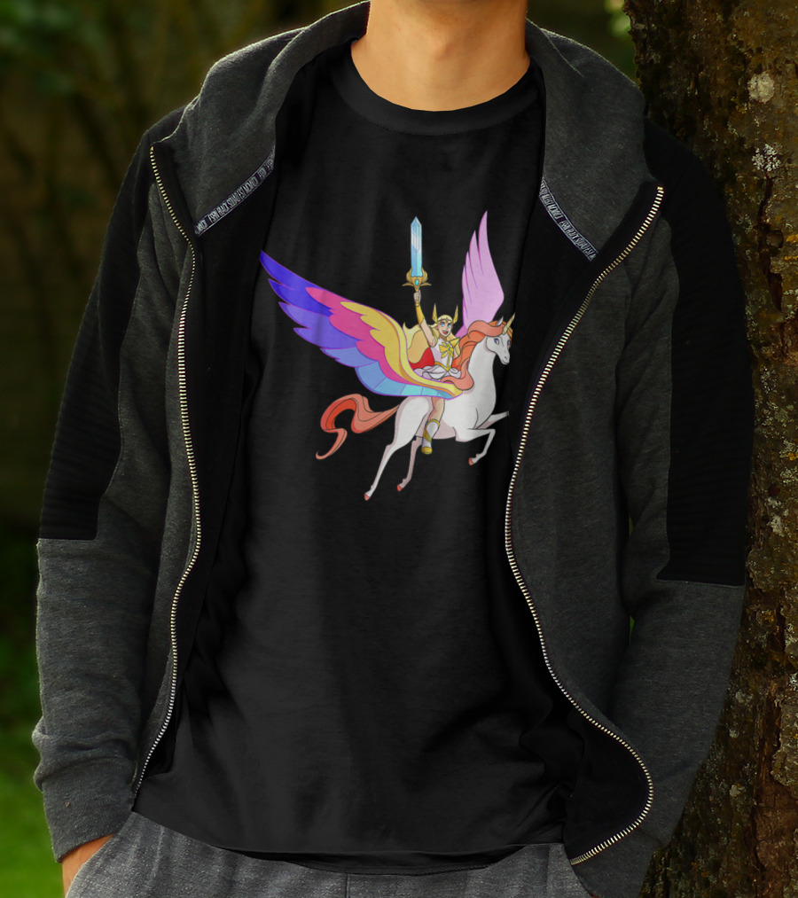 She Ra Kids DreamWorks Action Adventure With Swift Wind Pegasus T-Shirt