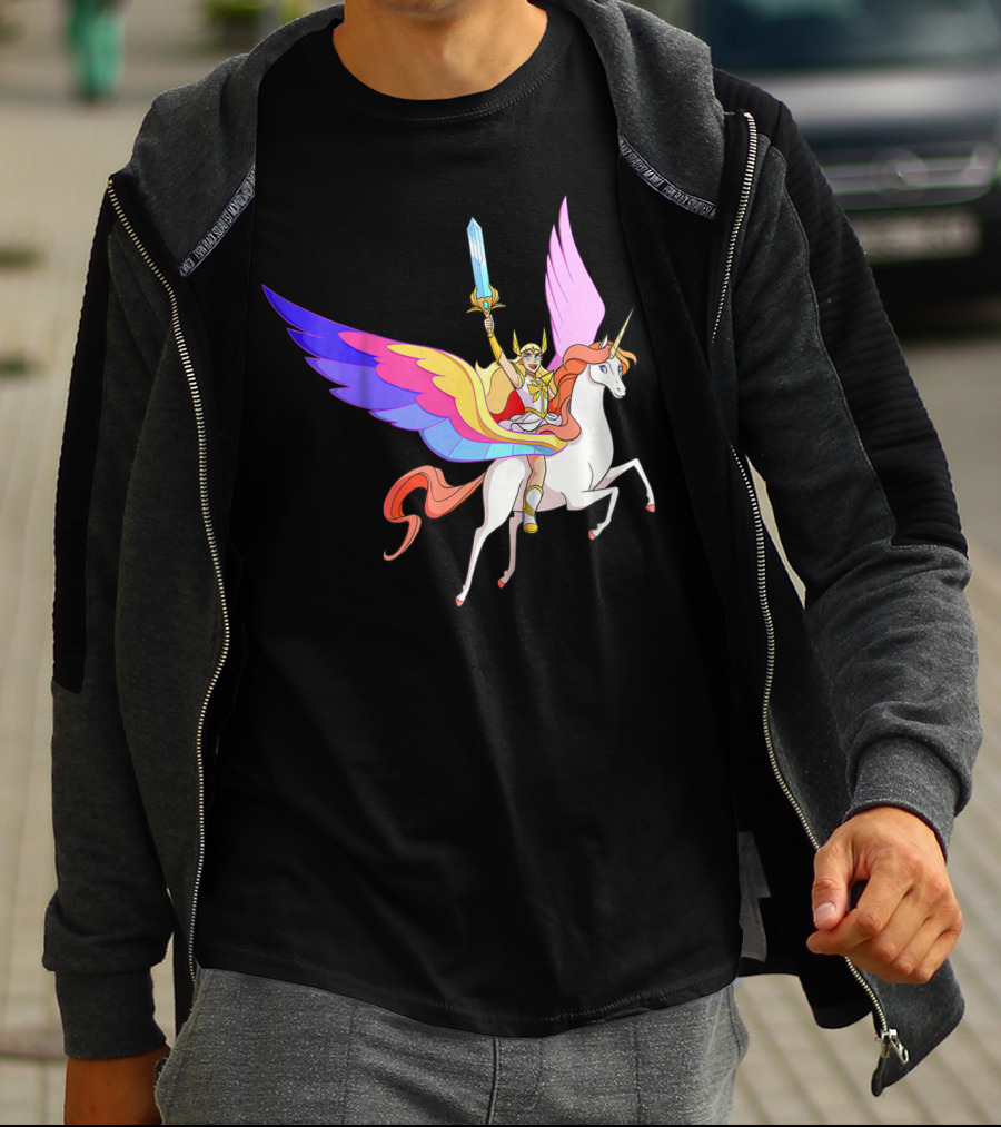 She Ra Kids DreamWorks Action Adventure With Swift Wind Pegasus T-Shirt