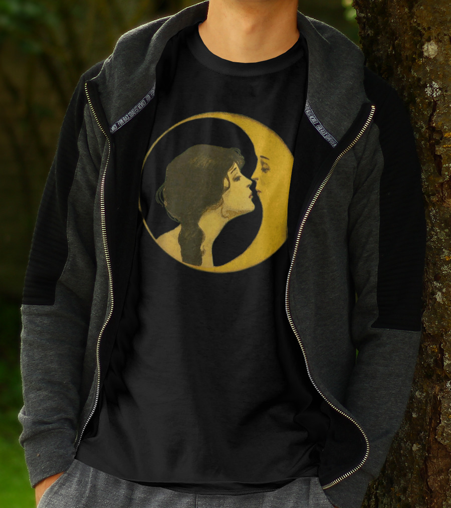 Kiss The Man On The Moon Vintage Celestial T-Shirt