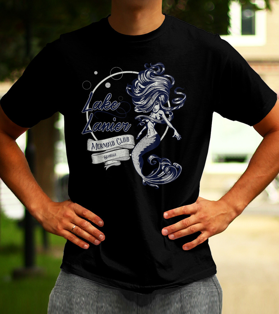 Lake Lanier Mermaid Club Georgia Vintage Mermaid T-Shirt