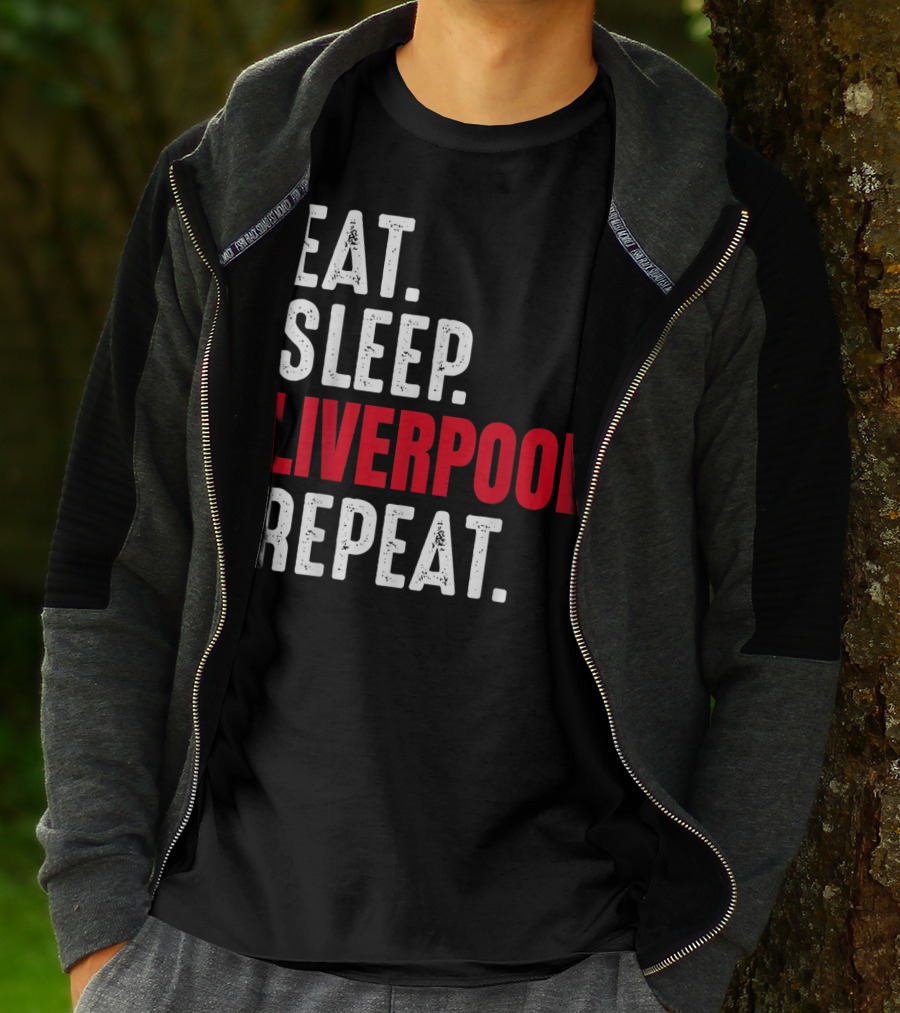Eat Sleep Liverpool Repeat Sports Merchandise T-Shirt