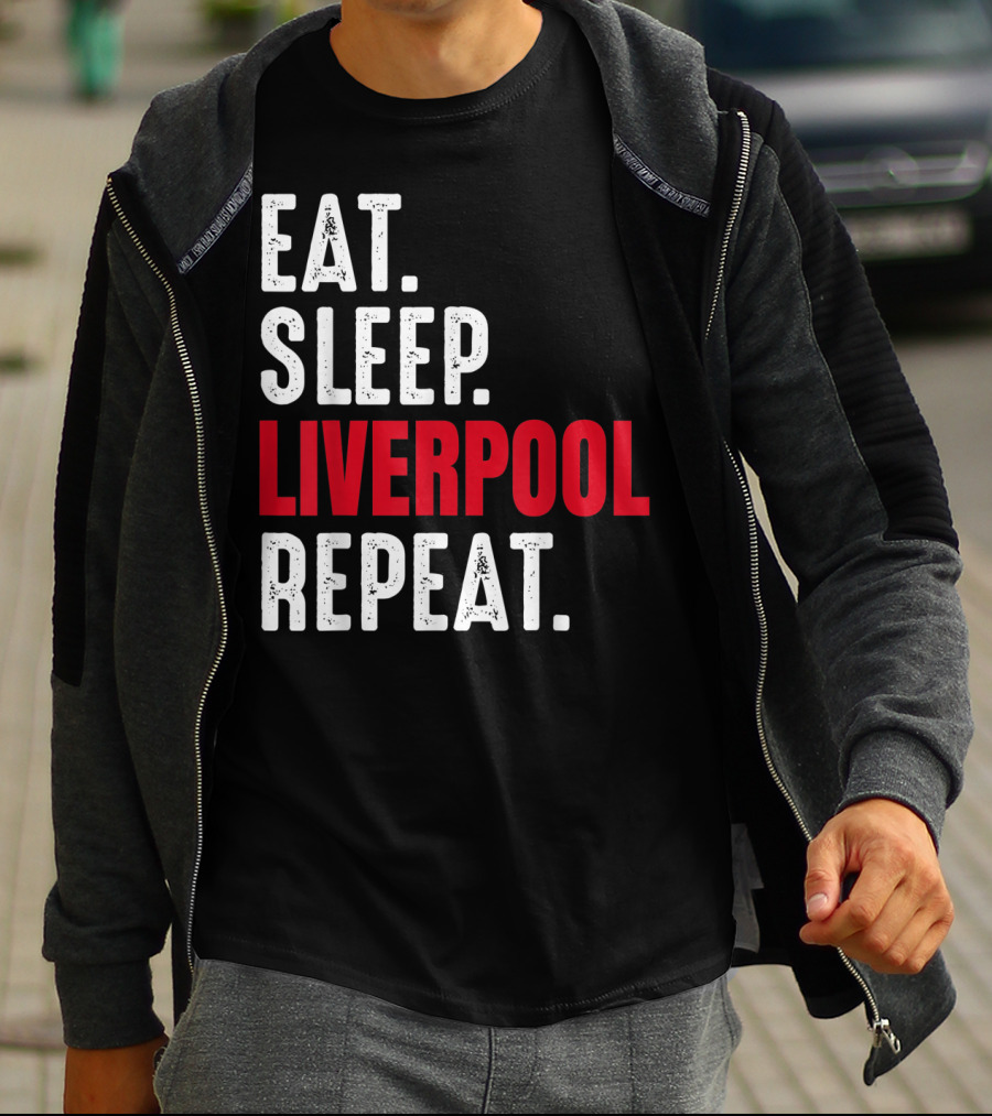 Eat Sleep Liverpool Repeat Sports Merchandise T-Shirt