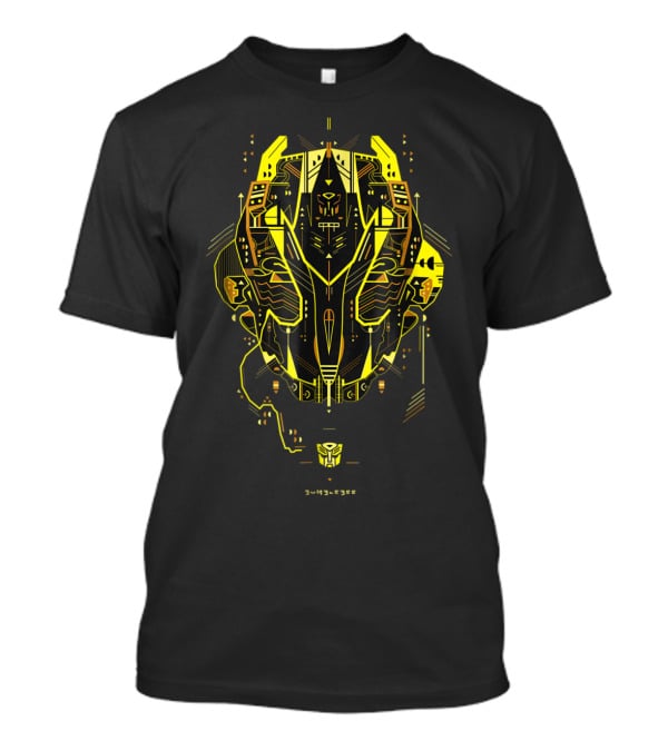 Machine Bumbleman Geometric Cybernetic Yellow T-Shirt