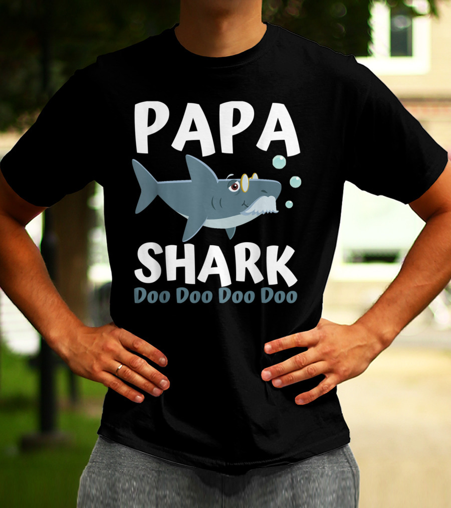 Papa Shark Doo Doo Doo Doo Matching Family Shark T-Shirt
