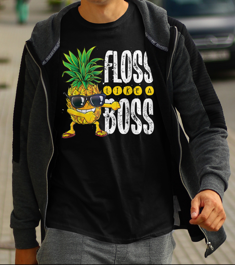 Floss Like A Boss Pineapple Sunglasses T-Shirt