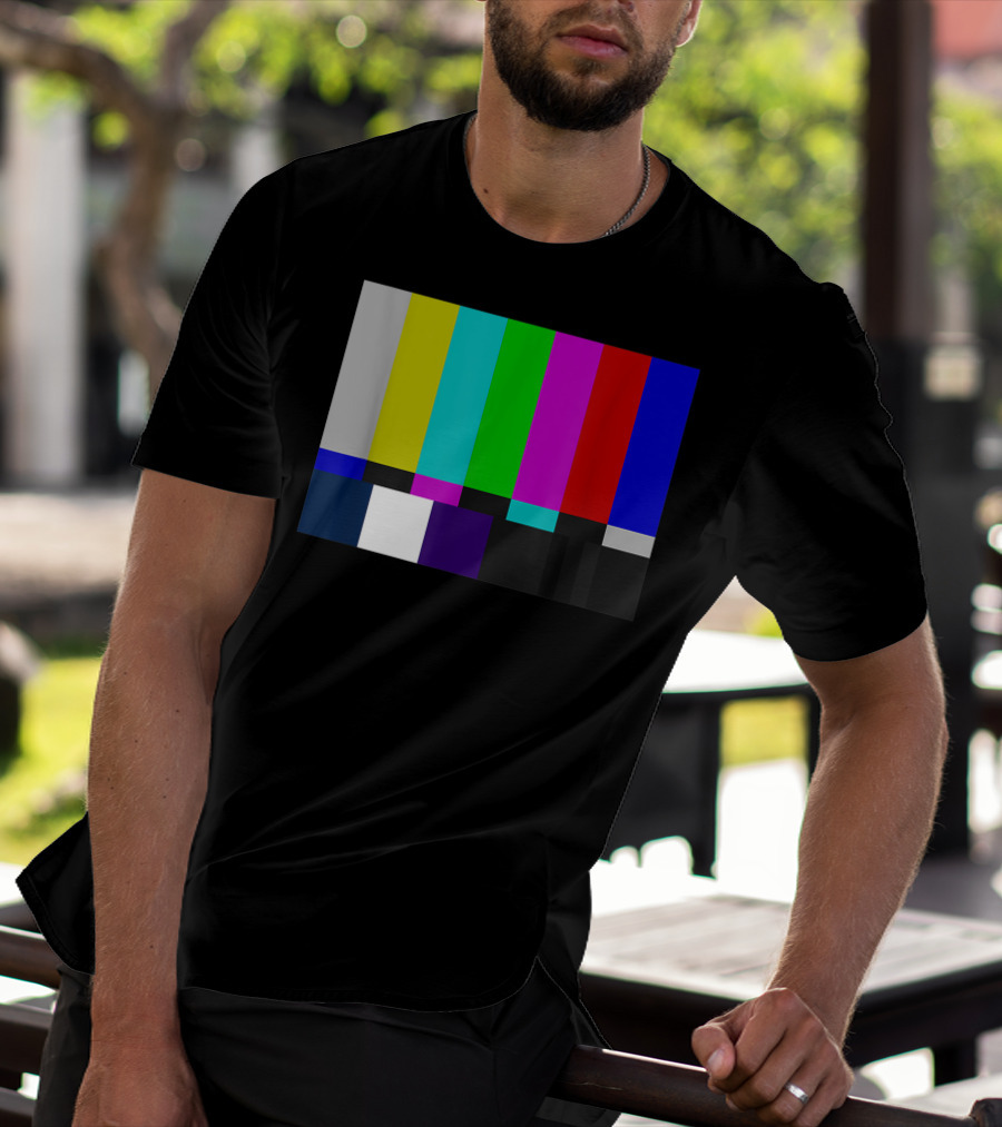 TV Test Pattern Test Card PAL NTSC Retro Colors T-Shirt