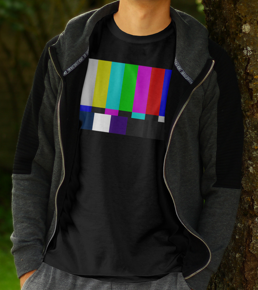 TV Test Pattern Test Card PAL NTSC Retro Colors T-Shirt