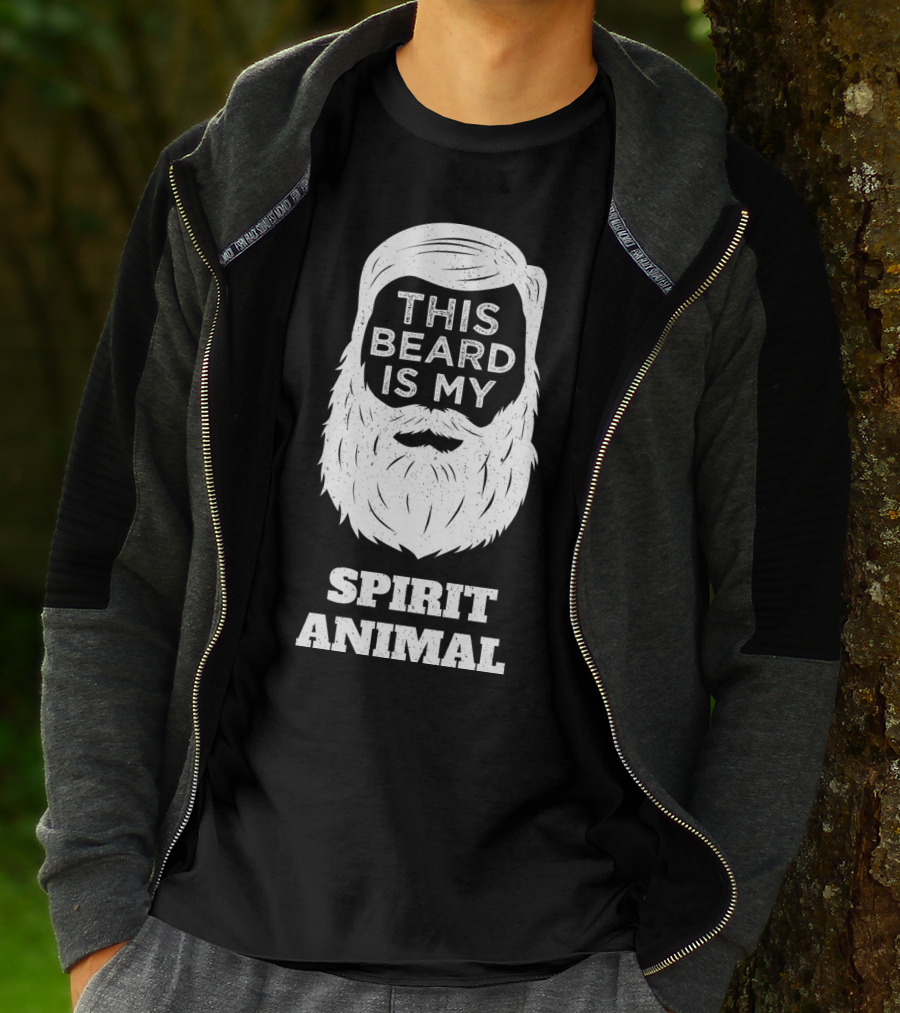 This Beard Is My Spirit Animal Beard And Moustache T-Shirt
