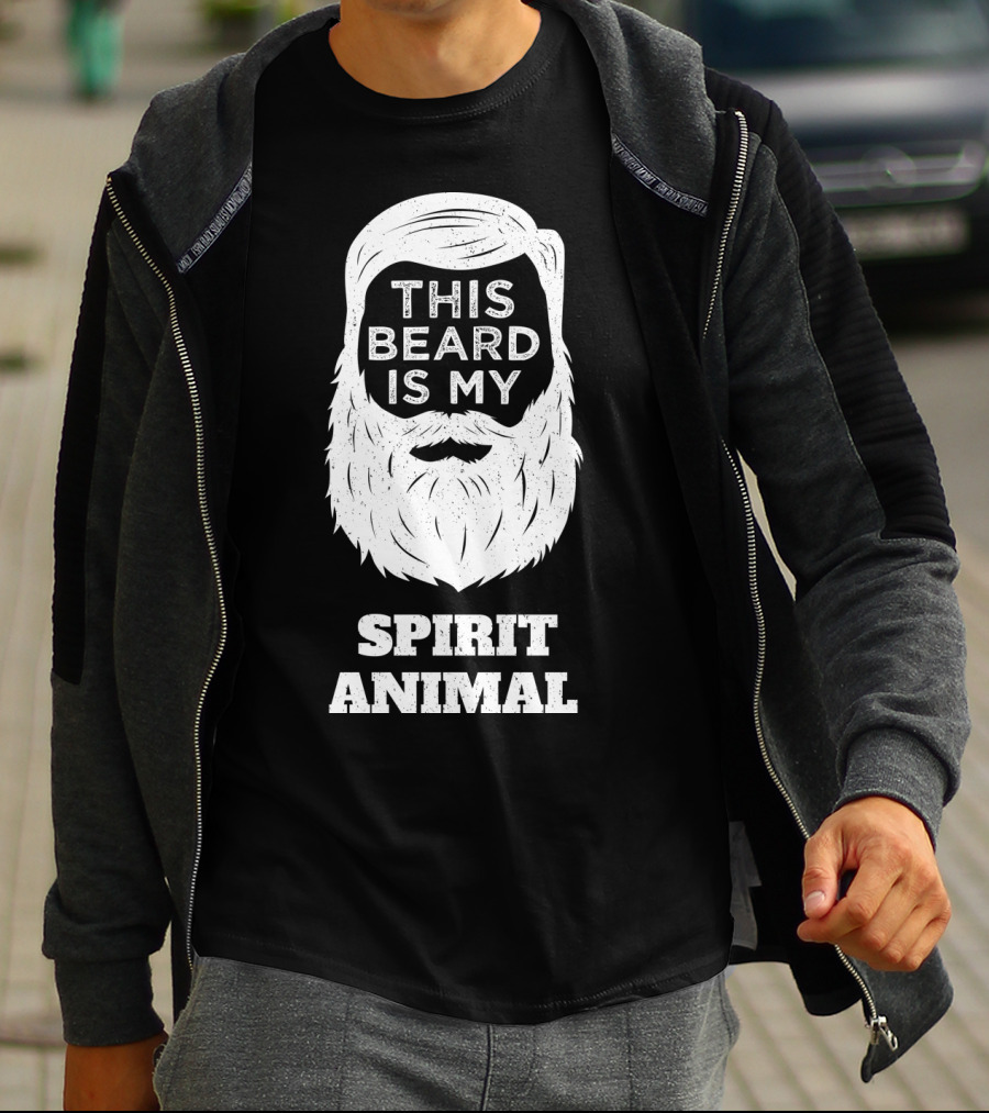 This Beard Is My Spirit Animal Beard And Moustache T-Shirt