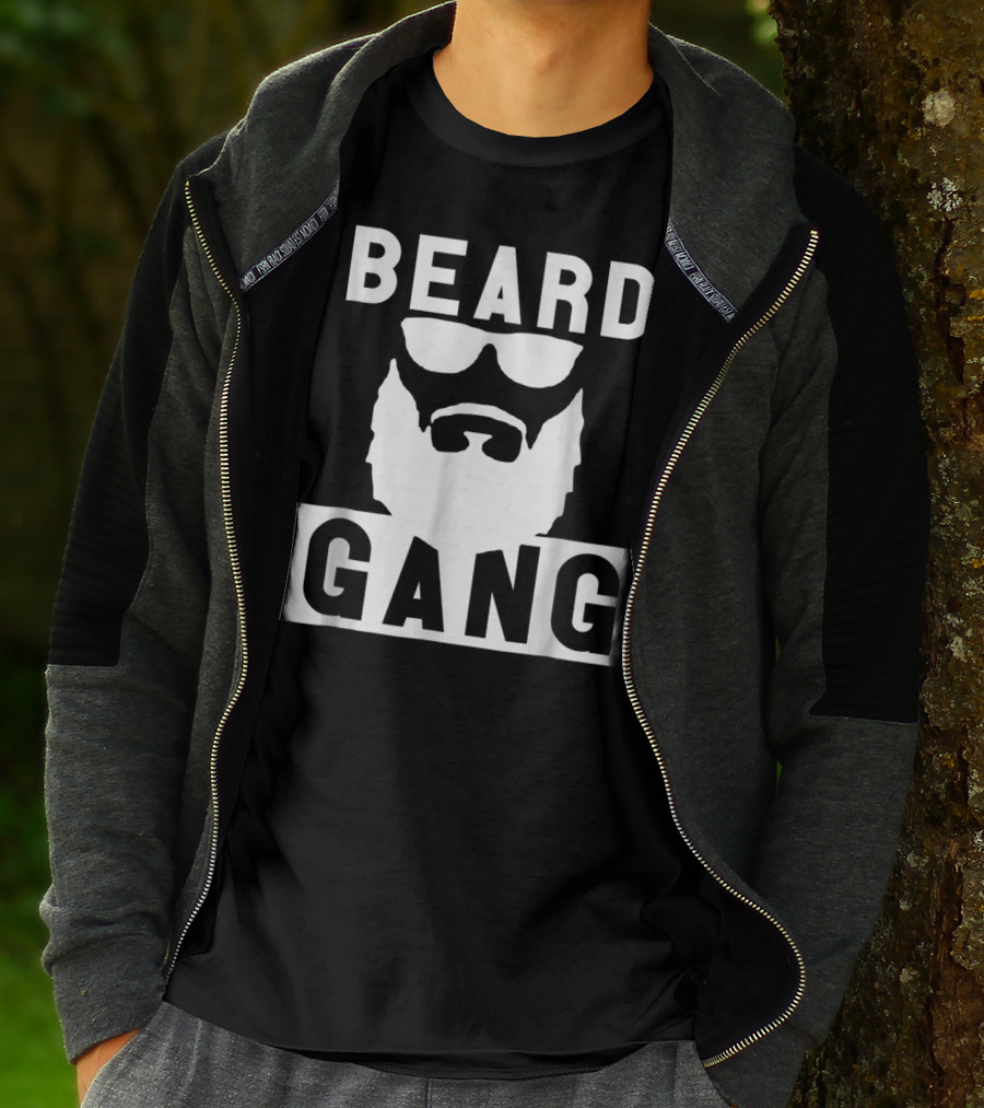 Beard Gang Beard And Mustache Sunglasses T-Shirt